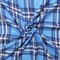 Blue-White Rayon Plaid Printed Challis Woven Fabric By the Yard
